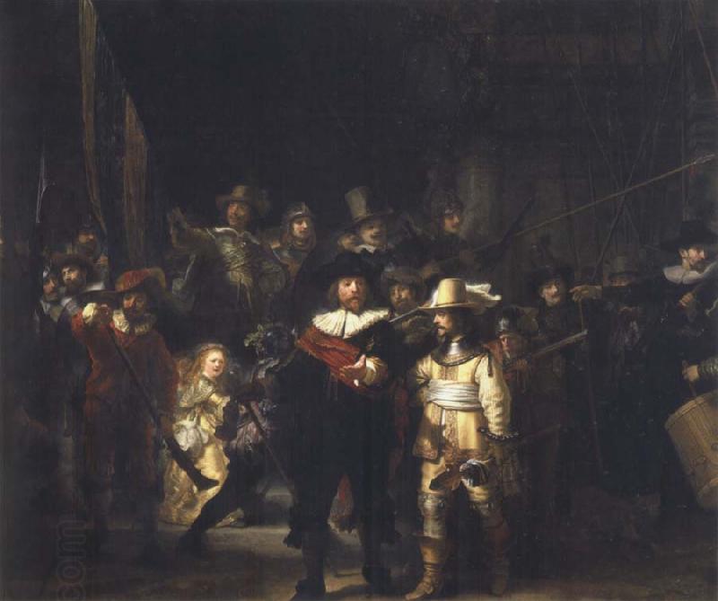 REMBRANDT Harmenszoon van Rijn The Militia Company of Frans Banning Cocq,Known as The Night Watch China oil painting art